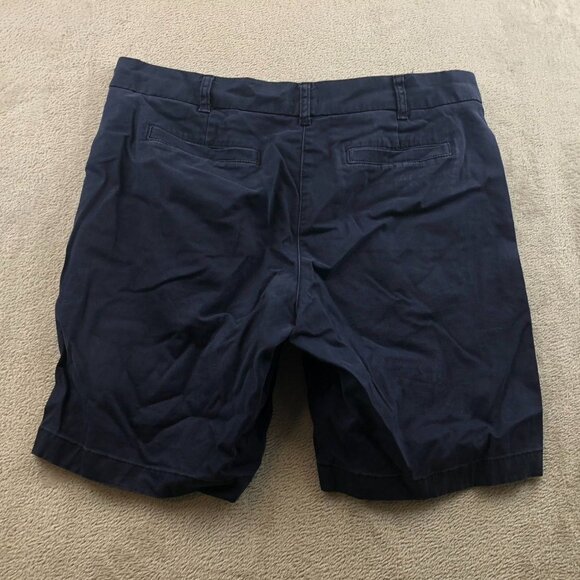 J.Crew Womens Shorts Size 12 Chino Casual Flat Front Summer Classic Navy Blue - Picture 13 of 13